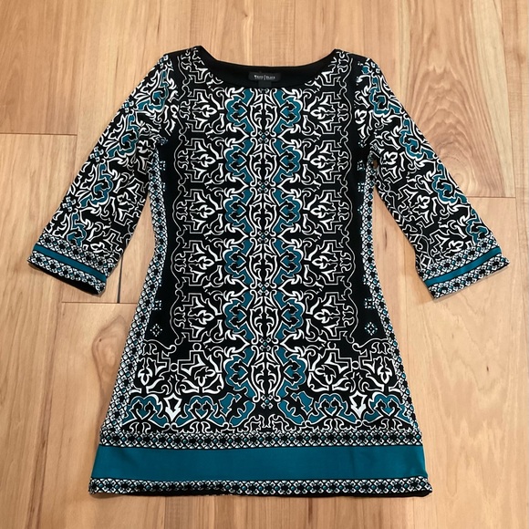 White House Black Market Printed Sheath Dress, Size X-Small - Picture 6 of 10